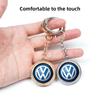 Key Chain Ring Diamond Metal Car Keychain Pendant For Volkswagen VW Golf Amarok Passat ID3 Tiguan T-Cross Phaeton Teramont Polo RH5