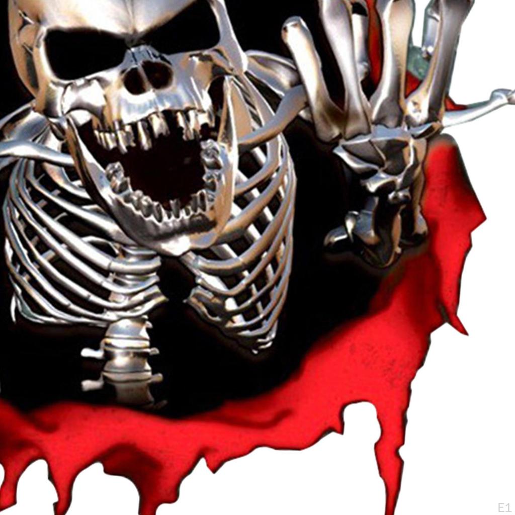 Skeleton Skull Decal Unique Premium Cool Car Sticker for Bike Walls