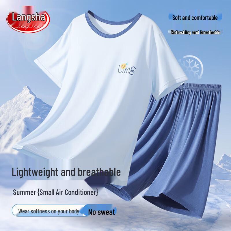 

Langsha Kids Boys Lightweight Summer Short Pajama Set 130