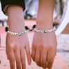 2Pcs Colorful Beaded Bracelets Stackable Star Shapes Pendant Handchain Valentine's Day Bangles Jewelry Trendy Accessory
