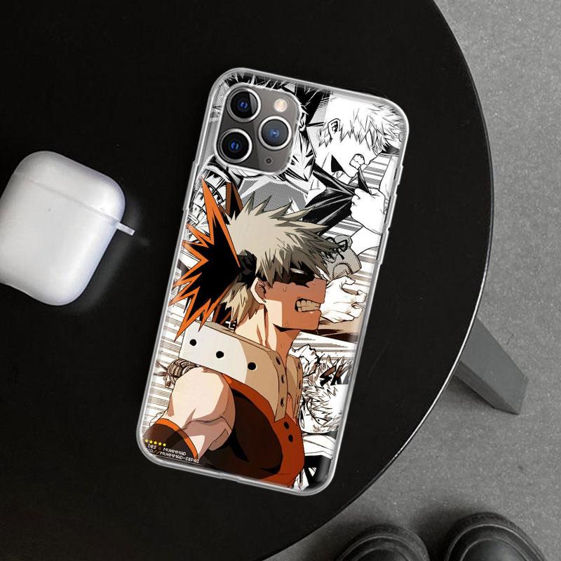 MHA Bakugou Katsuki Phone Case Cover for iPhone 11 12 13 Mini 14 15 Plus 16 Pro Max 17 Air 7 8 + SE Art Customized Fundas 11 12