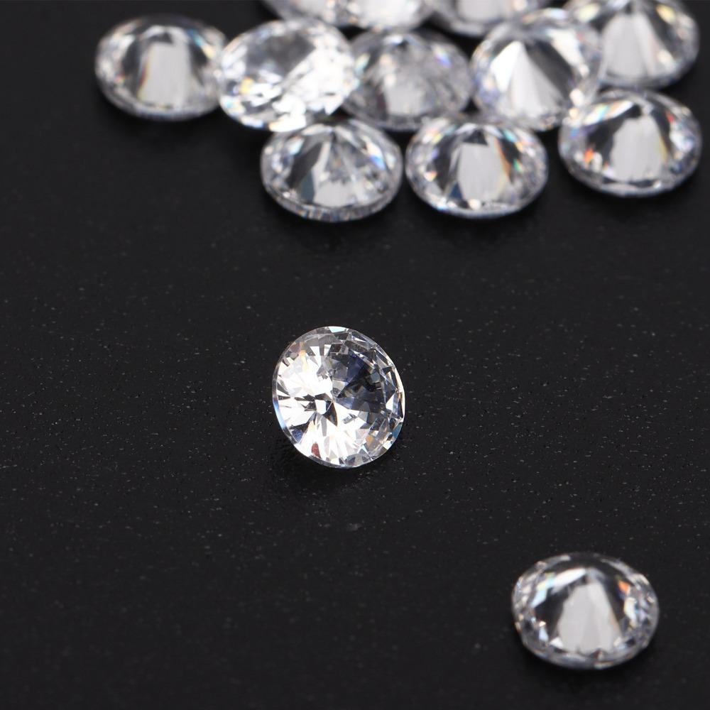 200PCS White Artificial Diamonds Round Loose Diamonds Rhinestones Fake Diamonds DIY Craft