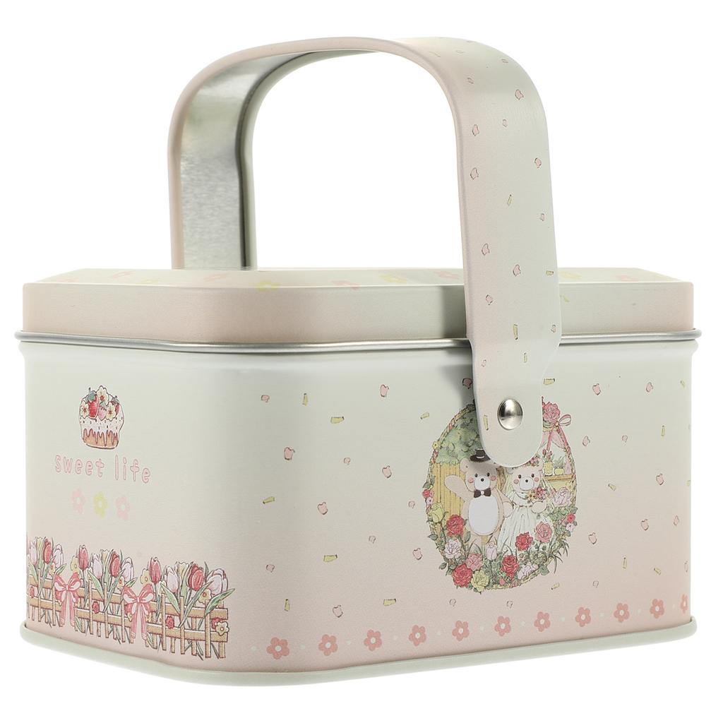 Weihnachts-Keksdose Geschenkverpackung Box Glas Süßigkeiten Elch Hase Süßigkeitenbehälter Weißblech Feiertagszubehör