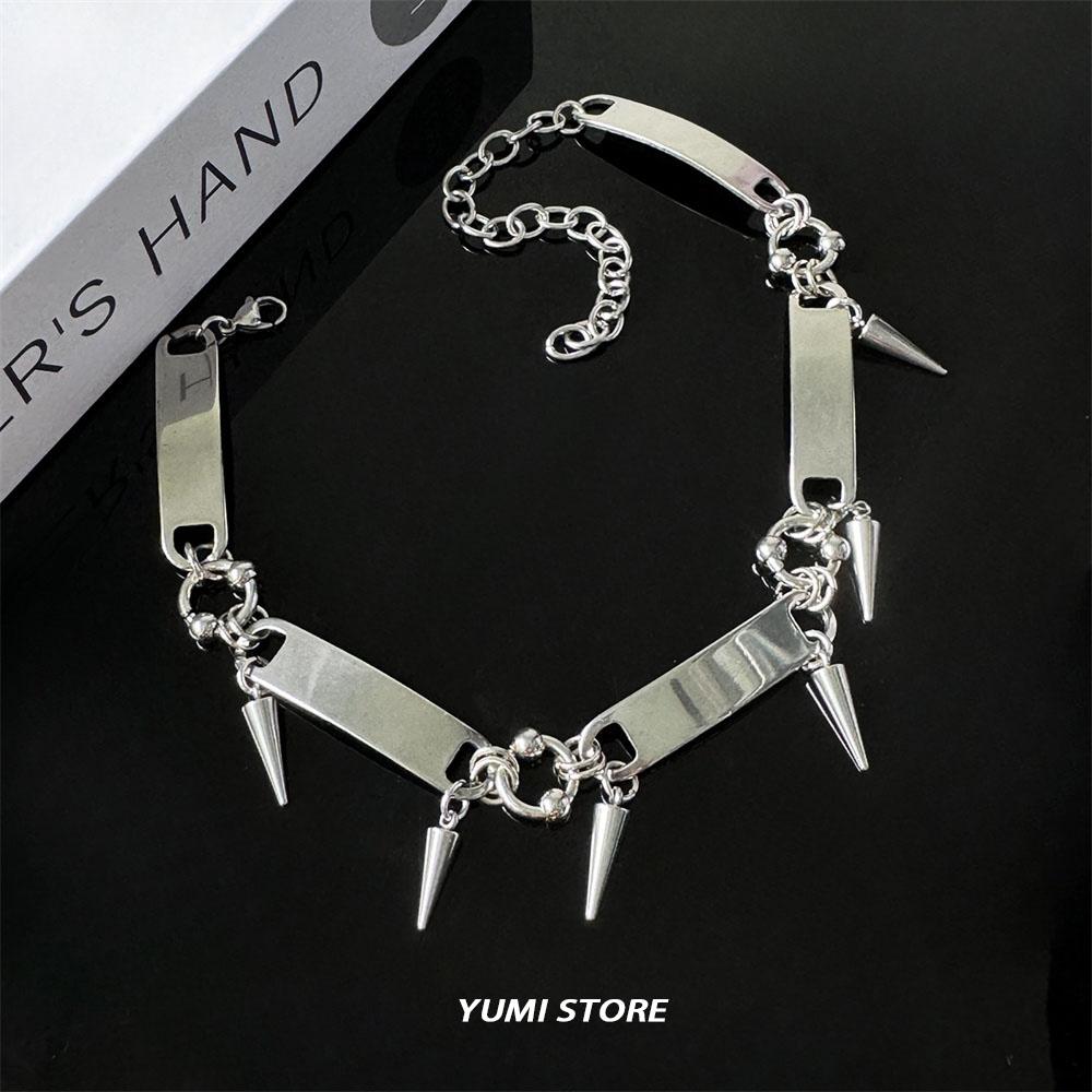 Titanstål Nitchoker för Man Kvinna Punk Metall Krage Halsband Lyx Hip Hop Smycken Street Unisex Accessoarer