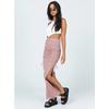 Split Knit Slim Drawstring Tie Long Bustier Skirt