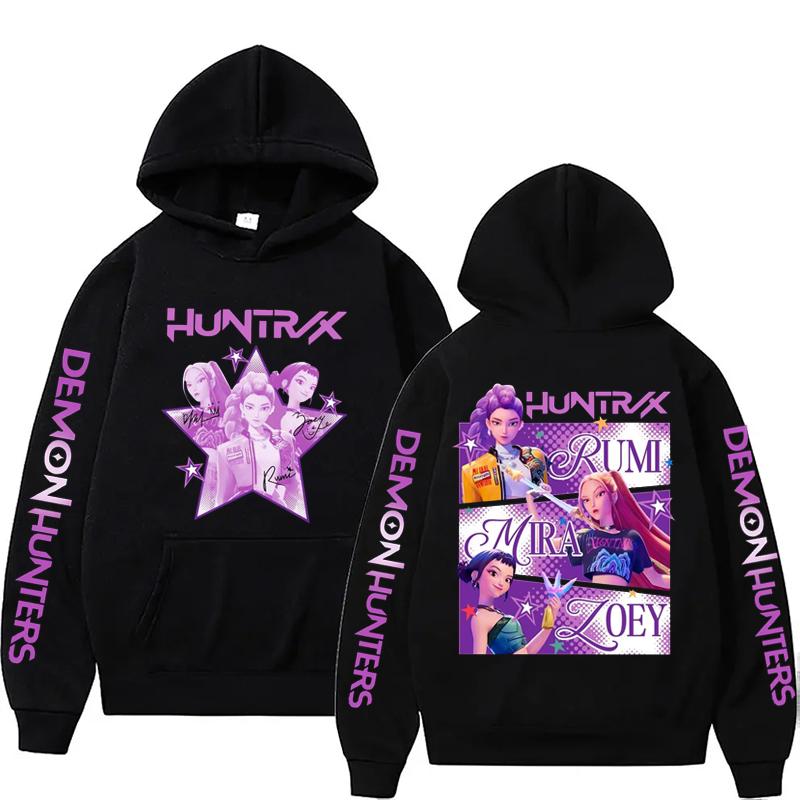 Kpop Demon Hunters Fanmerch Mira Rumi Zoey Huntrix Sudadera Con Capucha Harajuku Pulóver Tops Hombre Mujer Sudadera Fans Regalo