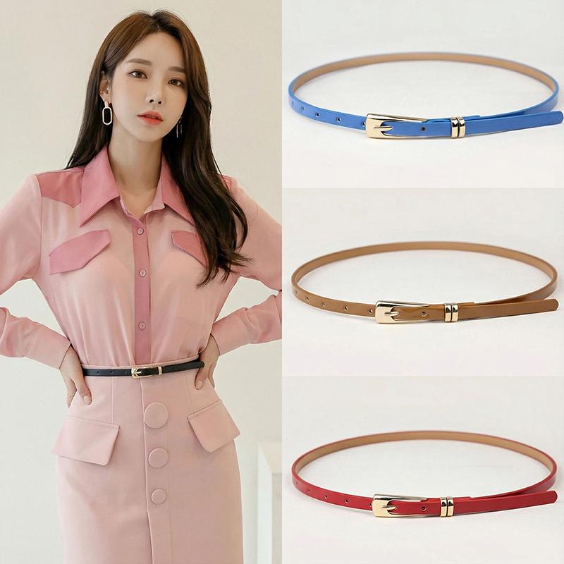 NEW 1Pc 105CM 11 Fashion Candy Colors Womens Decorative Leather Belt Skinny Thin Dress Belt Waist Belt Waistband