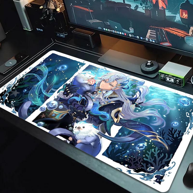 Magical Water Fantasy Large Size Mouse Pad Large Gaming Table Cushion Nonslip Laptop Tablet Big Mousepad Xxl Mat Mini Pc Playmat With Lock Edge