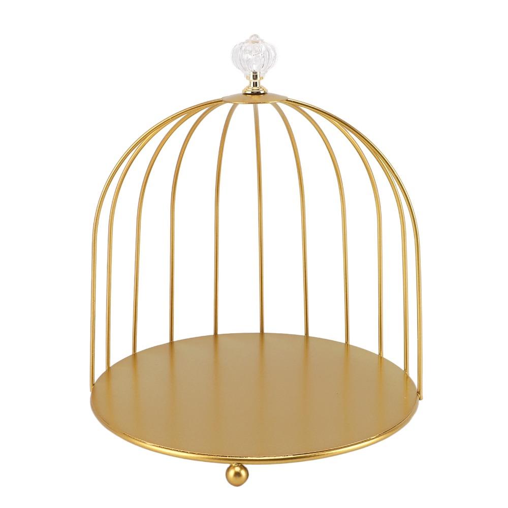 Elegant Bird Cage Cosmetic Organizer Iron Birdcage Cosmetic Shelf Bathroom Vanity Bedroom
