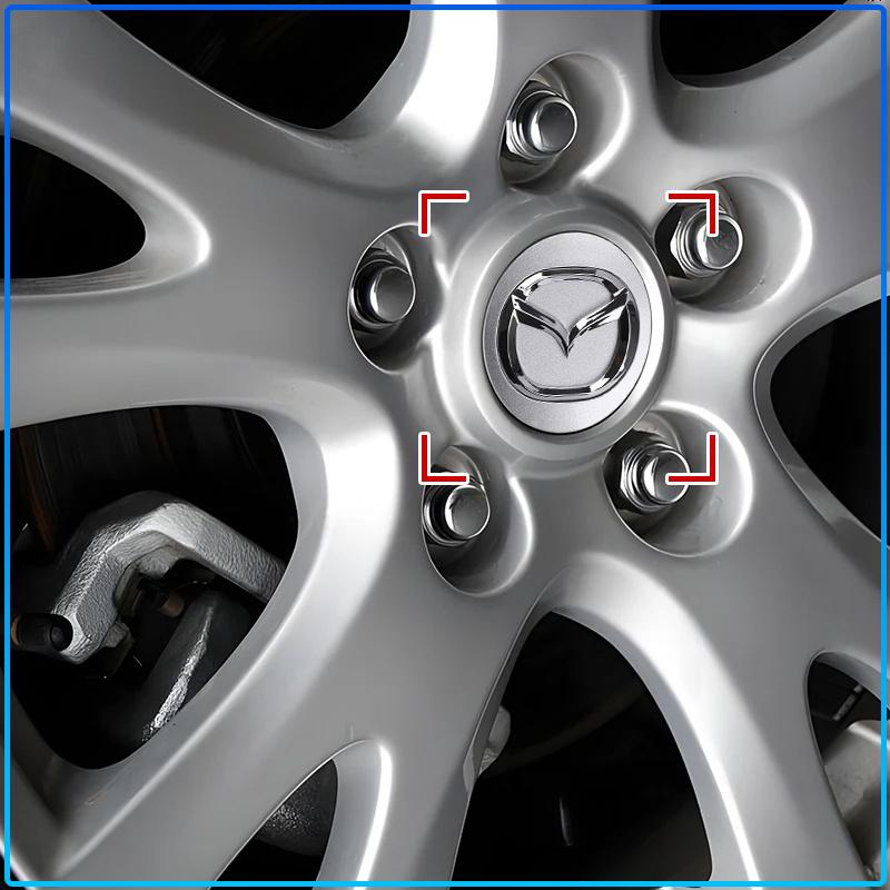 For Mazda 6 3 CX5 5 2 323 CX7 Demio Atenza Axela MX30 CX30 CX3 CX9 RX8 RX7 56mm Car Emblem Tire Wheel Hub Cap Rim Covers Auto Decorate Accessories