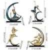 Moon Girl Figure Ballet Dancer Statue Living Room TV Cabinet Decoration Ornaments Birthday Gifts Artware Home Decor Figurines