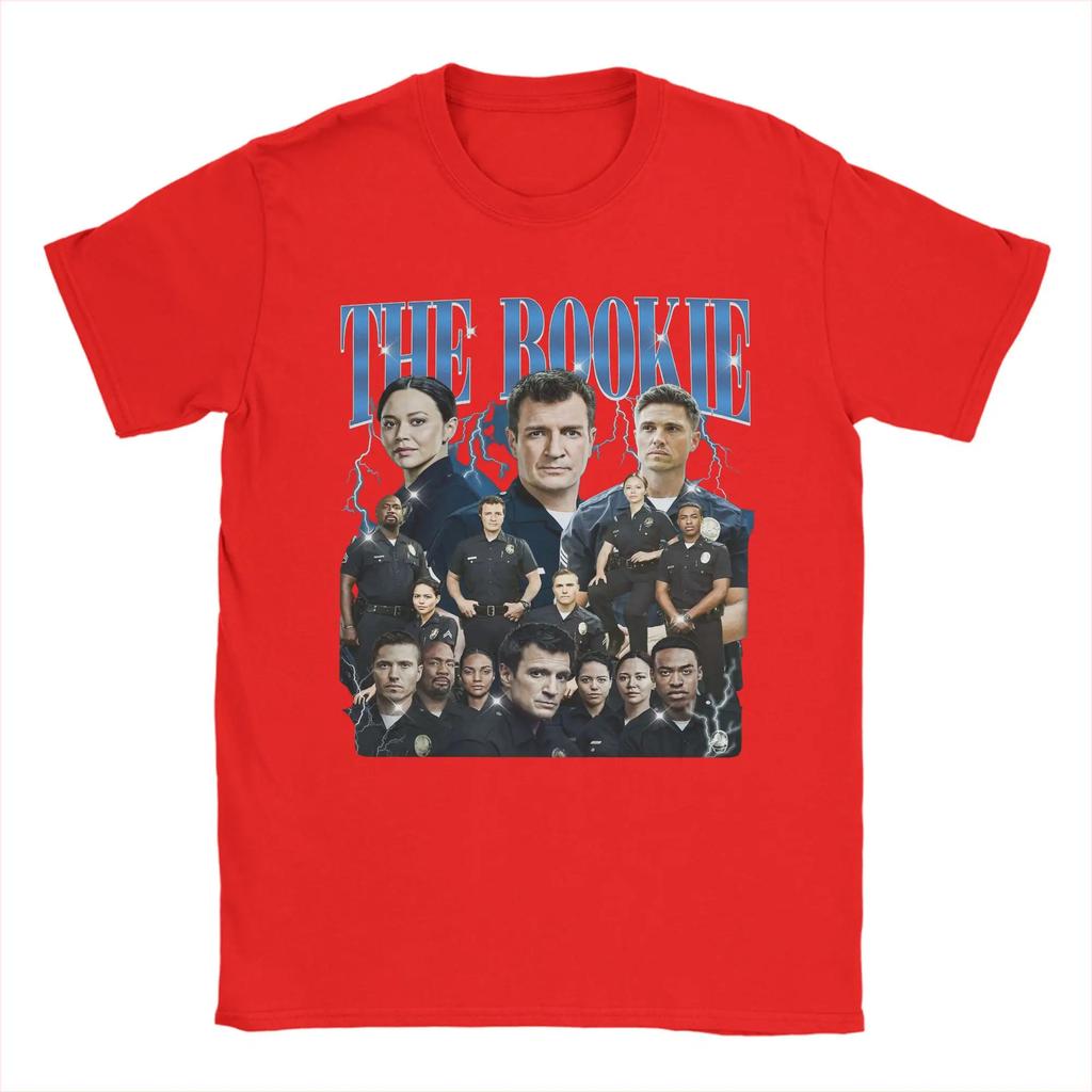 The Rookie TV-Serie T-Shirt für Herren Vintage Baumwolle T-Shirt Rundhalsausschnitt Kurzarm T-Shirt Sommer Oberteile