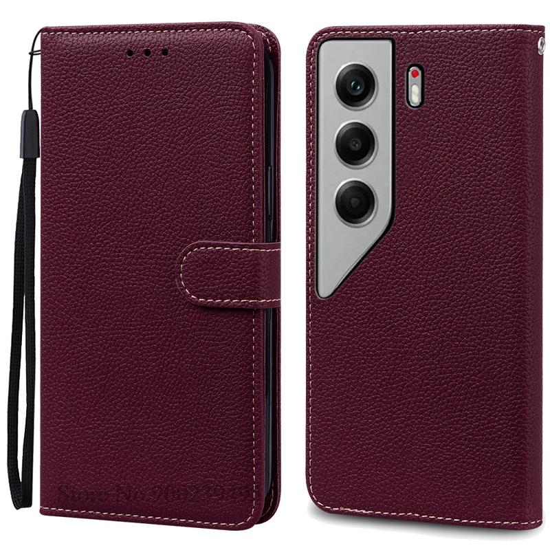 

Для чехла Tecno Camon 40 Чехол для Tecno Camon 40 Pro Чехол-кошелек Кожаный откидной чехол для Tecno Camon 40 Pro 5G Чехол-книжка Coque Fundas For Camon 40 Pro 5G вино красного