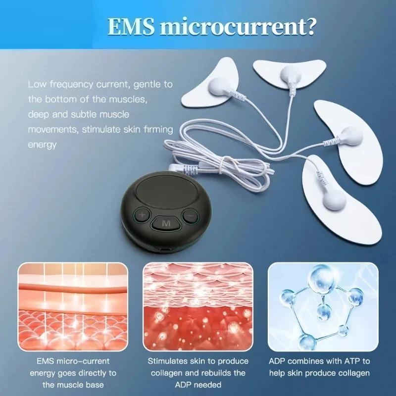 EMS Low-Frequency Pulse Facial Massager Lifting Firming Anti-Wrinkle Remove Double Chin Microcurrent Skin Care Muscle Stimulator