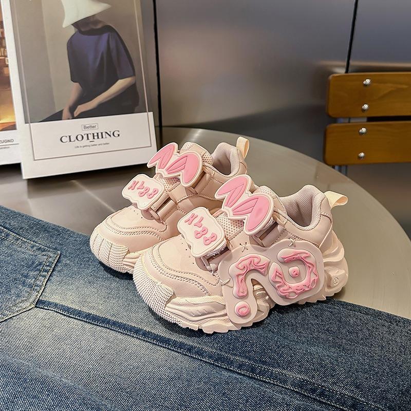 Весна и осень Новая детская обувь для девочек Спортивная обувь с заячьими ушками — фото 5