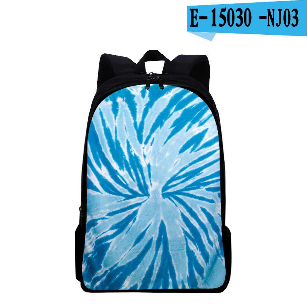 Classic Popular Funny Tie Dye Notebook Backpacks Pupil School Bags 3D Print Oxford Waterproof Boys/Girls Laptop Backpacks