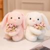 Romantic Bear Wear Rose Doll 15cm Bouquet Rabbit Doll Horse Stuffed Animal  Valentine Decor