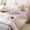 All-Season Pure Cotton Luxury Bedding Set: 4-Piece Bed Sheet & Duvet Cover for Dorms