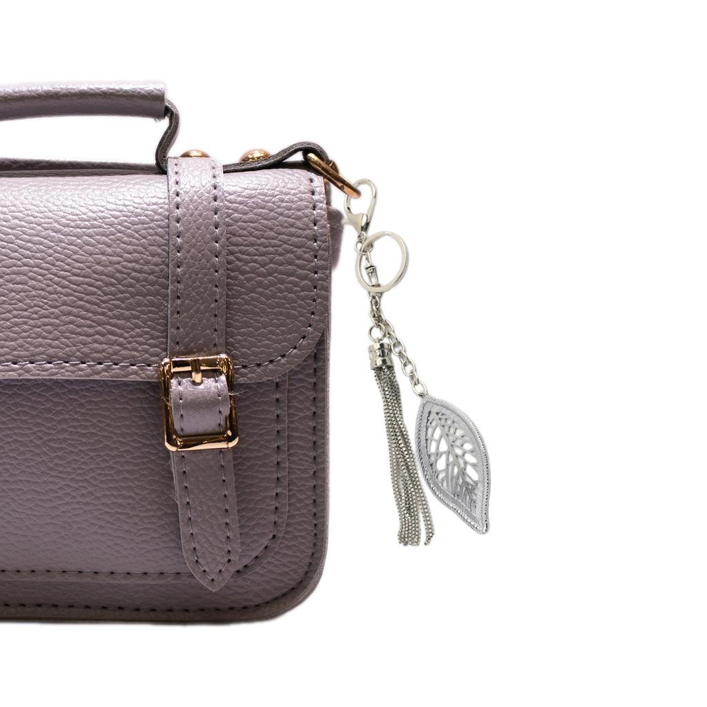 Stylish Plant Leaves Keychain Pendant for Women Christmas Party Handmade Bag Decoration Gift