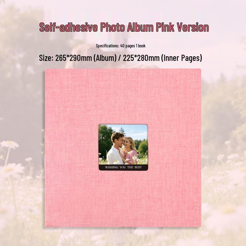 Self-Adhesive Photo Album: Large Capacity for Couples, Travel, Wedding & Polaroid Photos