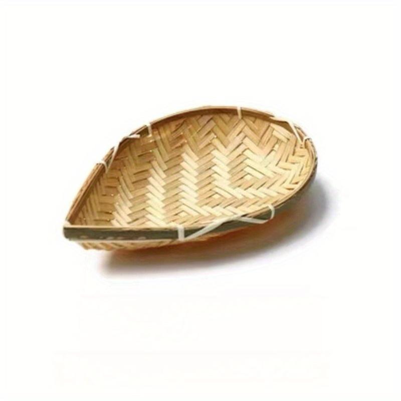 1Pc Mini Handmade Bamboo Fruit Basket for Outdoor Patio Garden Picnic Home Kitchen Dining Room Living Room Halloween Gift Christmas Gift