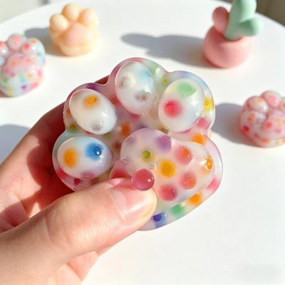 Weiche Knet-Katzenpfoten Poppende Pickel Quetschspielzeug Niedliche Knet-Mitesser Fidgets Spielzeug für Erwachsene Entspannung Ablenkung Geschenk
