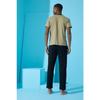 Khakifarbenes Sleepy-Pyjama-Set mit kurzen Ärmeln und sechs langen Ärmeln für Herren