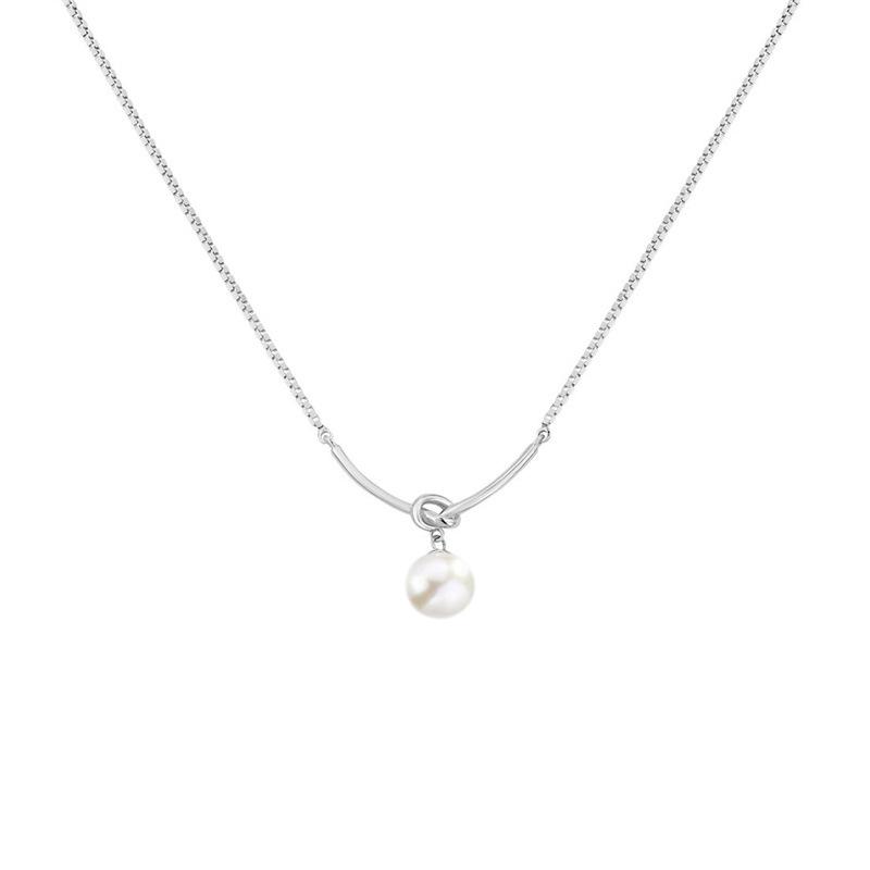 Ladies  Extremely Simple Imitation Pearl Pendant Necklace, Suitable for Daily Jewelry Wearing and Holiday Gift Giving