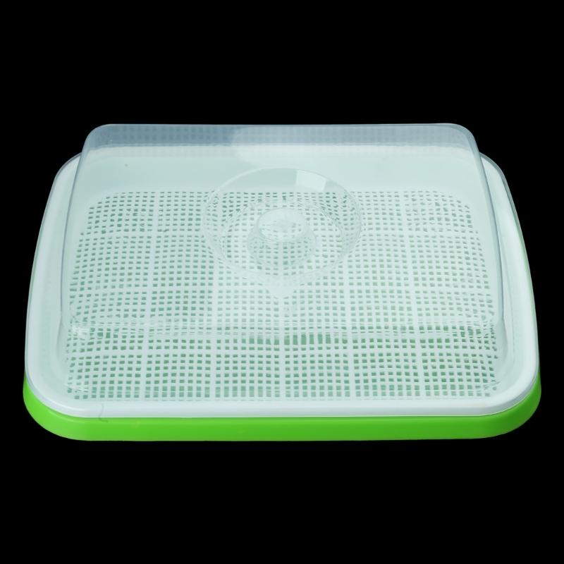 Keimschale mit Deckel Erdlose Bohnenzüchterkultur Hydroponik Anzuchtplatte Garten Keimschale Pflanzwerkzeug