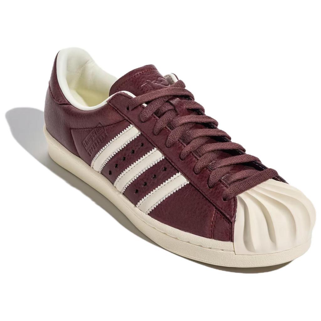 Adidas Originals Thug Club X Superstar Comfortable Versatile Durable Low-Top Sneakers Unisex Sneakers Burgundy JS1908