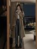 Women's Popular Khaki Trench Coat - British Style, Mid-Length, Petite Fit for Spring & Autumn 2025