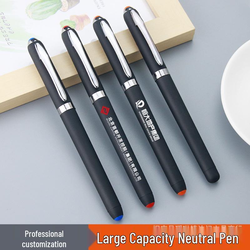Jumbo Refill Neutral Pen with Metal Clip - Logo Printable Advertising Gift Pen