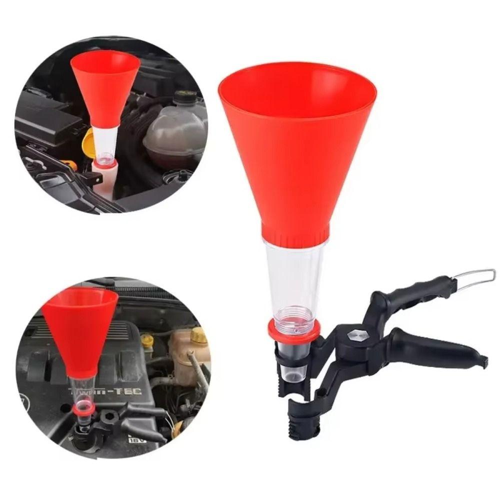 Adjustable Bracket Car Refueling Funnel Threaded Type Oil Filling Kit Auto Maintenance