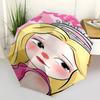 1pc Princess Crown Automatic Folding Umbrella - Compact 8-Rib Design, Durable Plastic & Iron1387L
