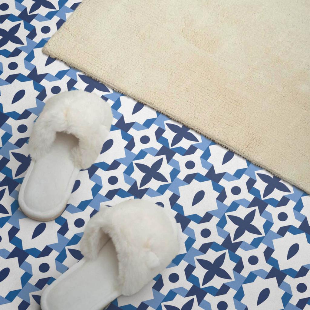 Self-Adhesive Vinyl Wall Decor for Interiors 100x50 cm Geometric Floral Pattern