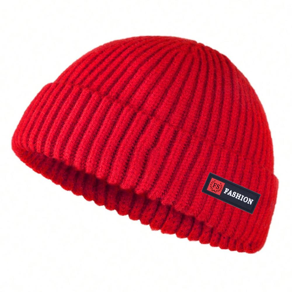 1pc Men Beanies Skullcap Street Style Hip Hop Brimless Baggy Melon Cap Cuff Fisherman Beanies Hats Winter Warm Knitted Bonnet