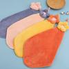 Wipe Towel Comfortable Super Absorbent Coral Fleece 3D Flower Shape Kitchen Bathroom