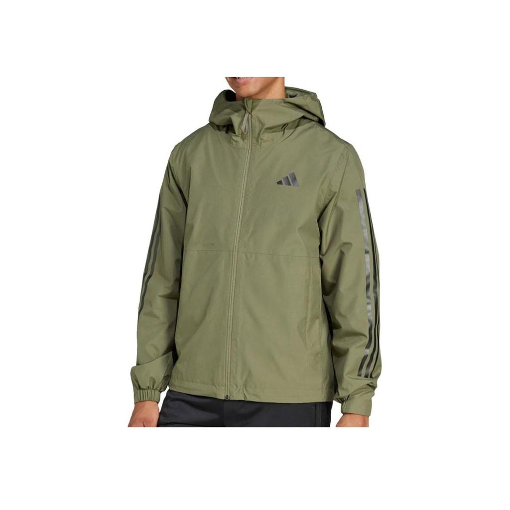Adidas Ess 3S R.R Jacke Gestreift Sport Fitness Kapuzenpullover Langarm Herrenjacke Grün JD1044