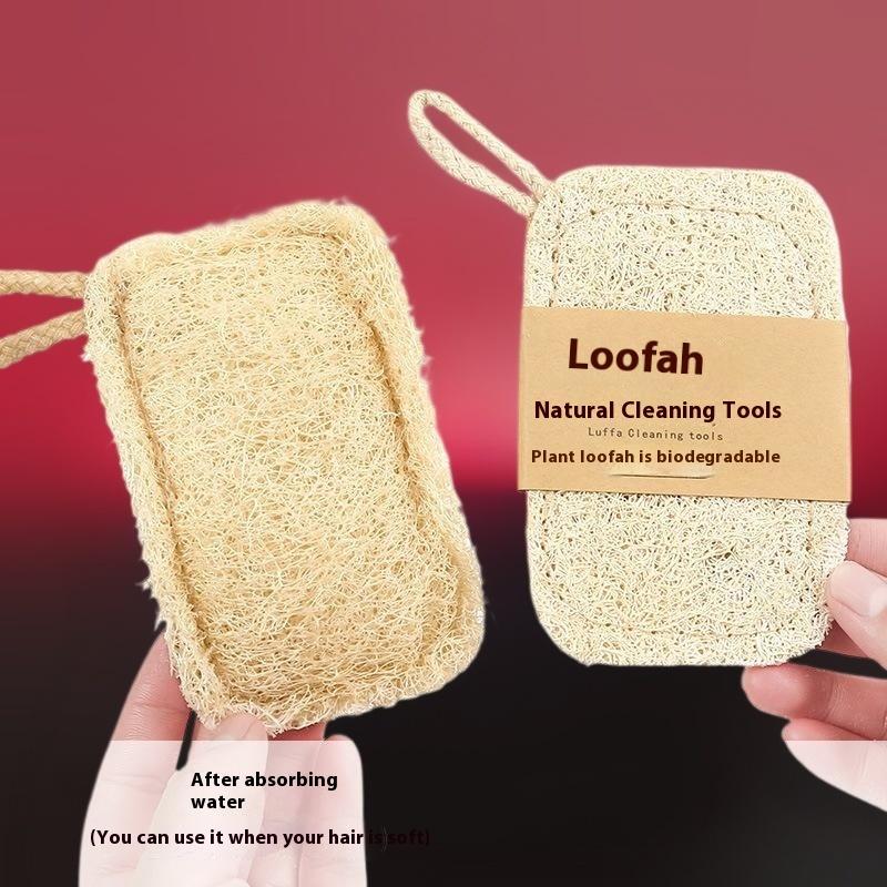 6Pcs Natural Luffa Dish Towel Washing Cloth Sponge Loofah Scrub Pad Dish Pot Oil Stain Removing Scrubber Kitchen Clean Brushes P