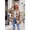 Women's Clothing, Thousand Bird Plaid, Buttons, Flannel, Woolen Shirt