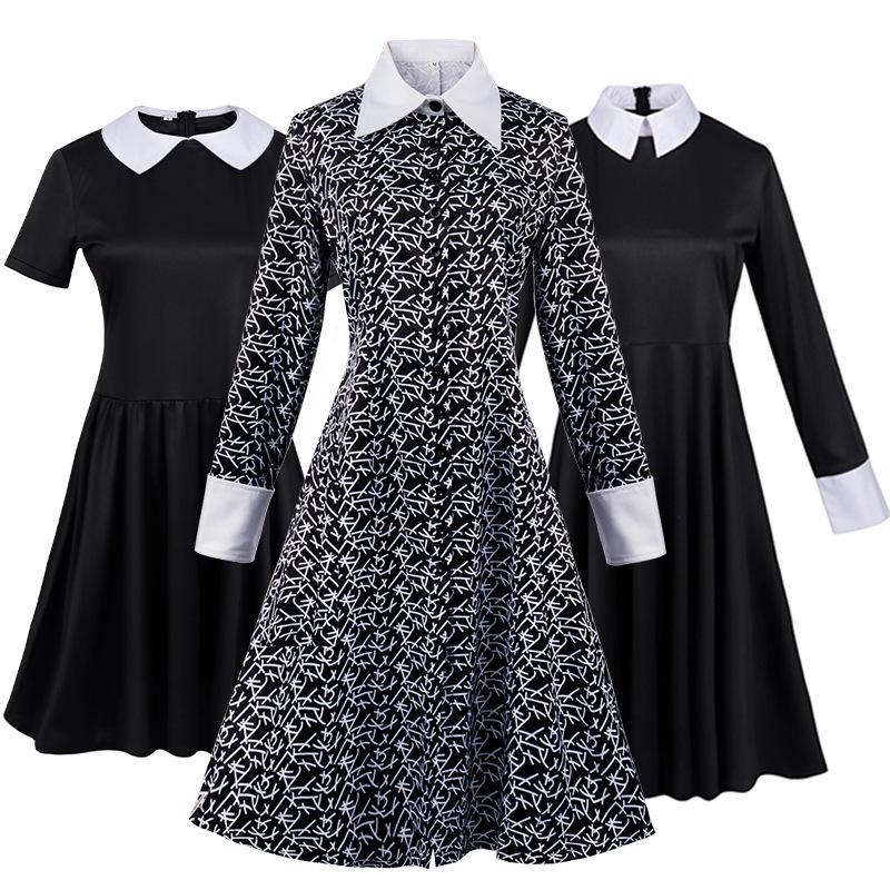 Damen Schwarz Halloween Filmcharakter Cosplay Abschlussballkleid