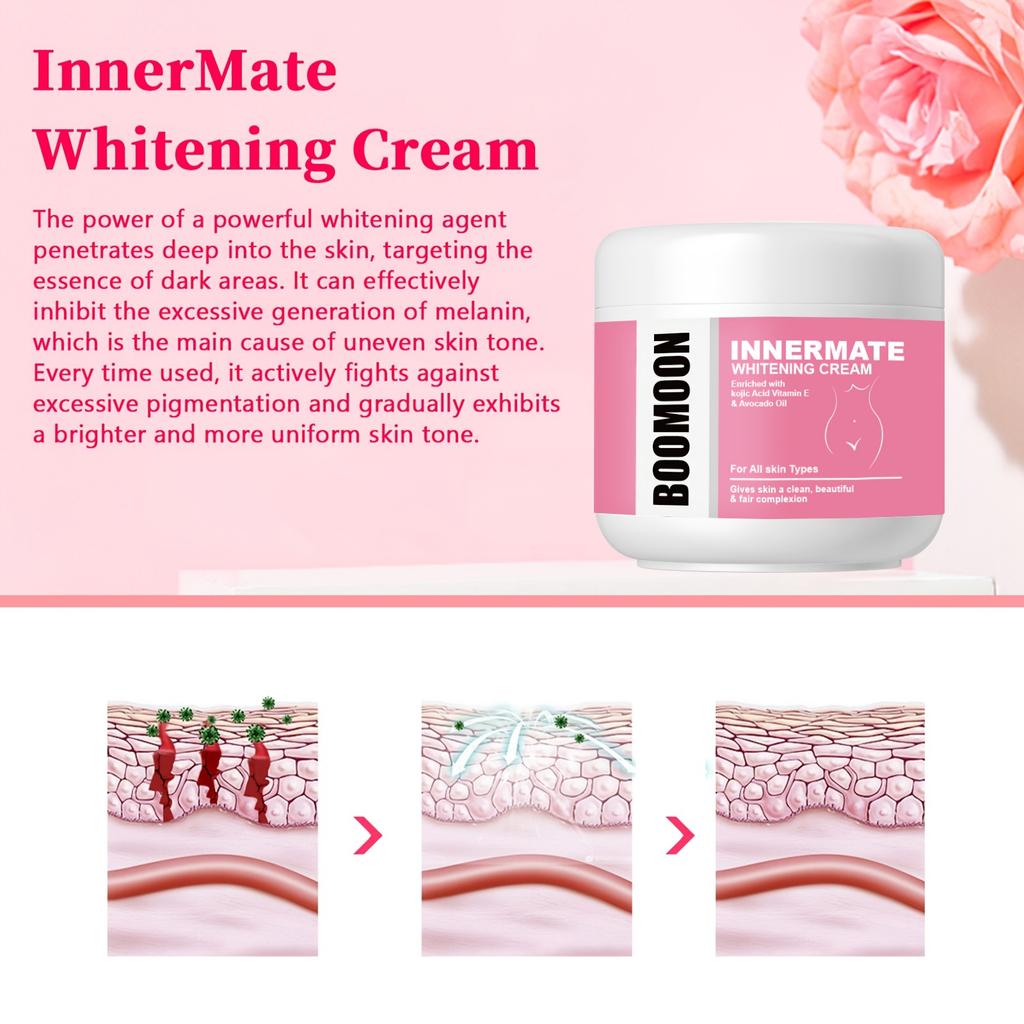 Body Whitening Bleach Cream Intimate Parts Dark Spots Brighten Underarm Elbow Knees Joint Removal Melanin Snow Bleach Cream 30ml