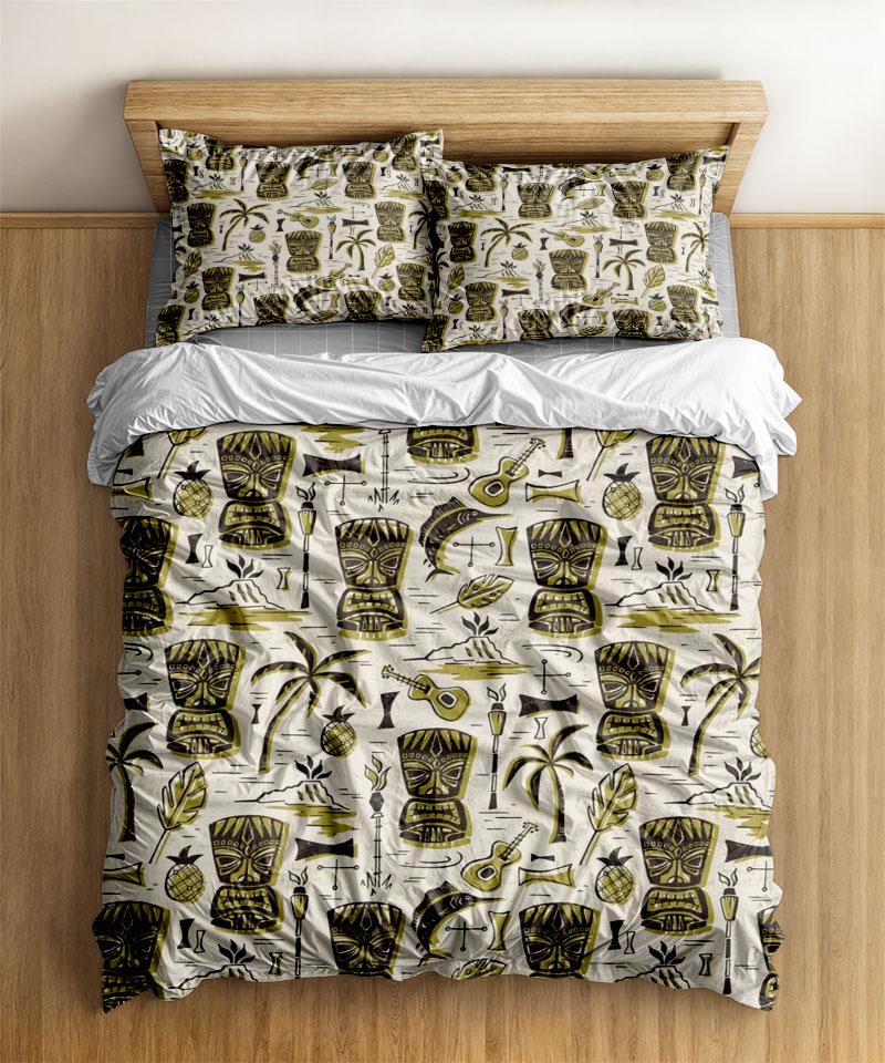 Indický kmenový slon Povlečení Set King Queen Double Twin Jednolůžko Sada ložního prádla
