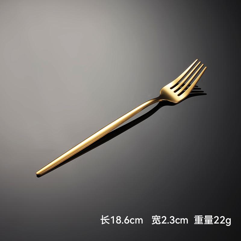 410 Stainless Steel Thin Portuguese Tableware Knives, Forks and Spoons Titanium-plated Paint Multi-specification Gifts