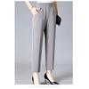 Middle Aged Women's Pants Summer Thin High Waiste Elastic Loose Straight Pants Casual Trousers
