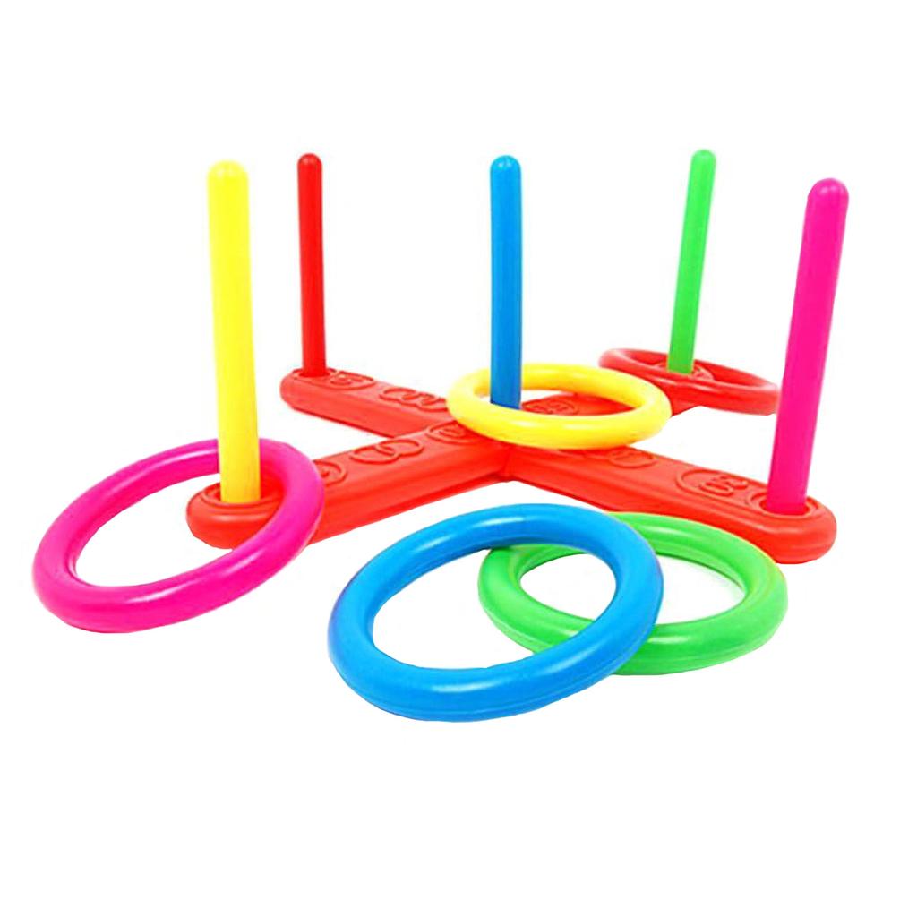 Parent-child Circle Toy Throw Set Gift Portable For Kids Outdoor Indoor Backyard