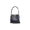 Willow 24 Commuting Portable Grained Leather Shoulder Crossbody Handbag Medium Women's Dark Blue Purple