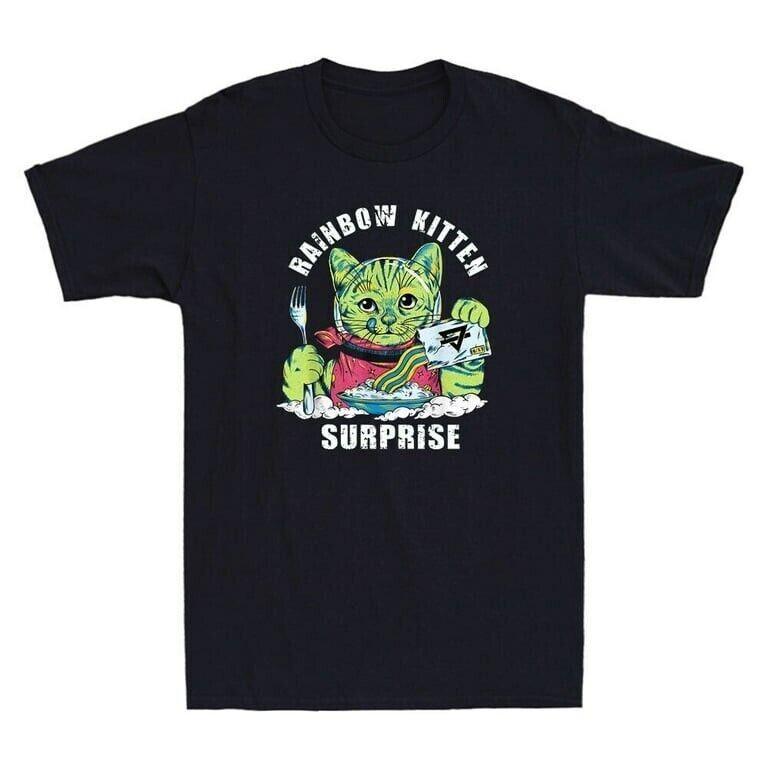 Rainbow Kitten Surprise Band Gift For Fans Unisex Black T-Shirt BB25