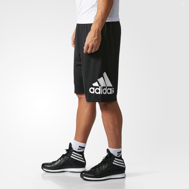 Adidas Crazylight Mid-Waist Breathable Fitted Sports Shorts Men Bottoms Black BR1953