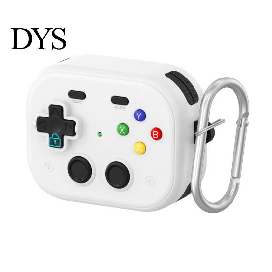 Protective Case TPU with Keychain for Airpods Funny Handheld Game Design Drop Protection Hard Shell Cover Safety Lock Men Boys Shatterproof Phone